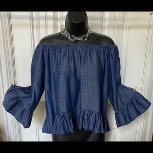 Gianni Bini Chambray Blouse